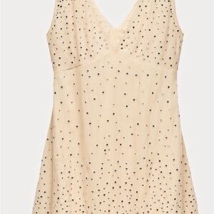 Zara Cream Midi Dress with Black Accents